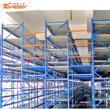 medium duty multi-level mezzanine platform racking system